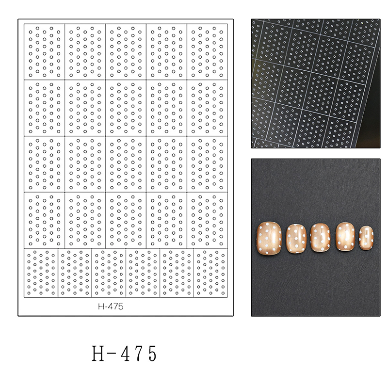 Background Guide Stickers - Butterflies Hearts Stars Cute Classic Style Patterns Self-adhesive Reusable Gel Airbrush Nail Stencils Decals Templates Supplies Vinyl for beginners easy DIY Manicure