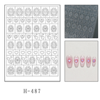 Radial Pattern Guide Stickers - Heart Star Cross Patterns Self-adhesive Reusable Gel Airbrush Nail Stencils Decals Templates Supplies Vinyl for beginners easy DIY Manicure