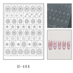 Radial Pattern Guide Stickers - Heart Star Cross Patterns Self-adhesive Reusable Gel Airbrush Nail Stencils Decals Templates Supplies Vinyl for beginners easy DIY Manicure