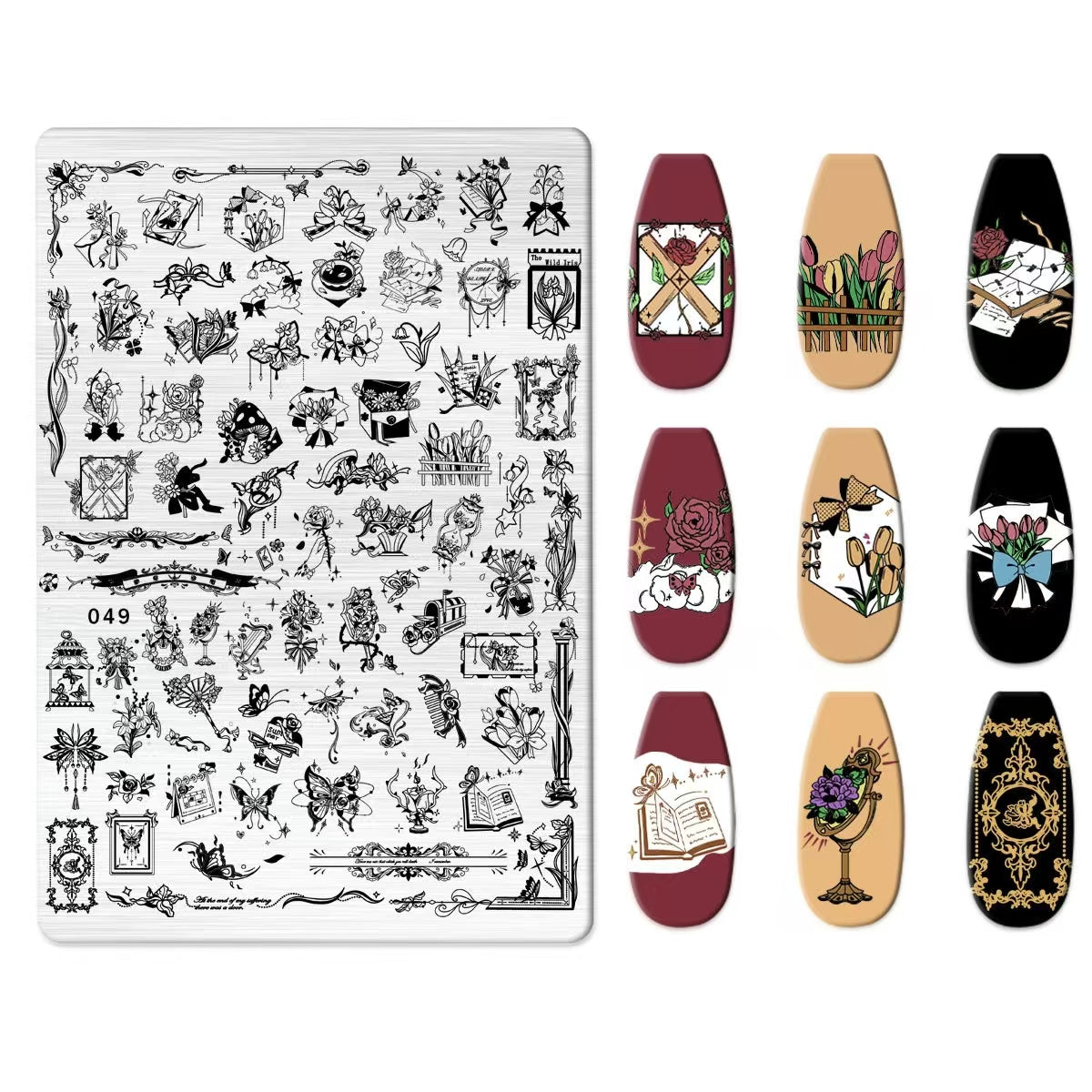 Flowers Theme Nail Art Stamping Plate for DIY Manicure Salon Design Supplies Tools