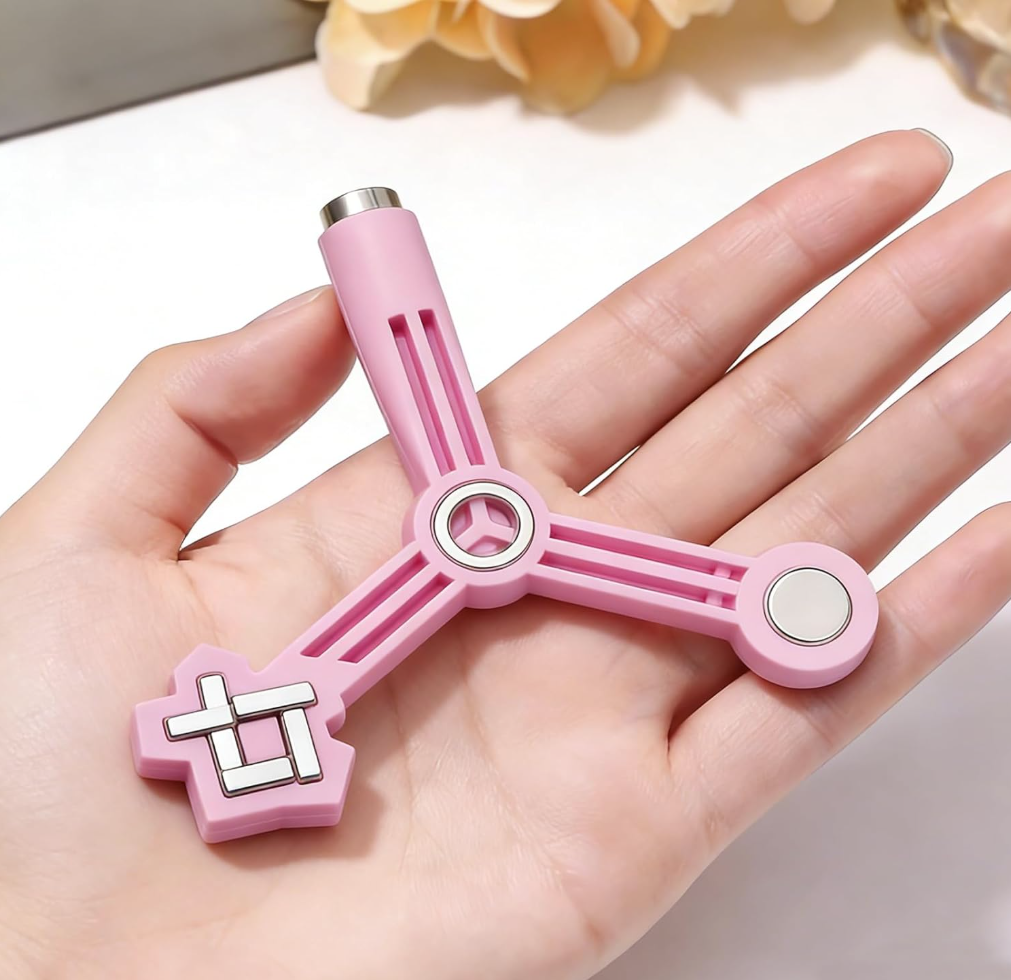 4 in 1 Triangle Nail Magnet for Beginner Professional - Ultra-Strong Magnet Wand Cat-Eye Magnet Wand Tool for Nail Art