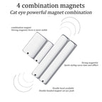 4Pcs Mini Nail Magnet Rectangle for Beginner Professional - Circles Lines Plaid Pattern Designs Cat Eye Magnet Tool for Nail Art