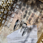 Ultra-Thin Stickers - Ultra-thin Cross Snake Skull Self-Adhesive Gothic Dark Romance Decals for Nail Art Decoration