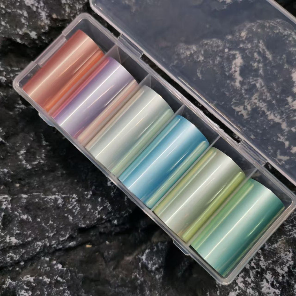 Macaron Metallic Foil Transfer - Nail Art Decals for DIY Decorations Supplies Design