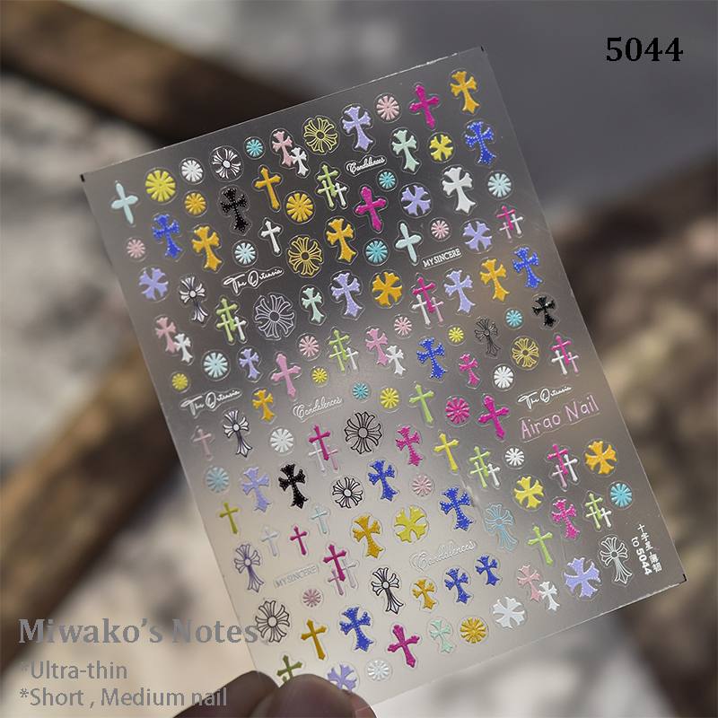 Ultra-Thin Stickers - Ultra-thin Cross Snake Skull Self-Adhesive Gothic Dark Romance Decals for Nail Art Decoration