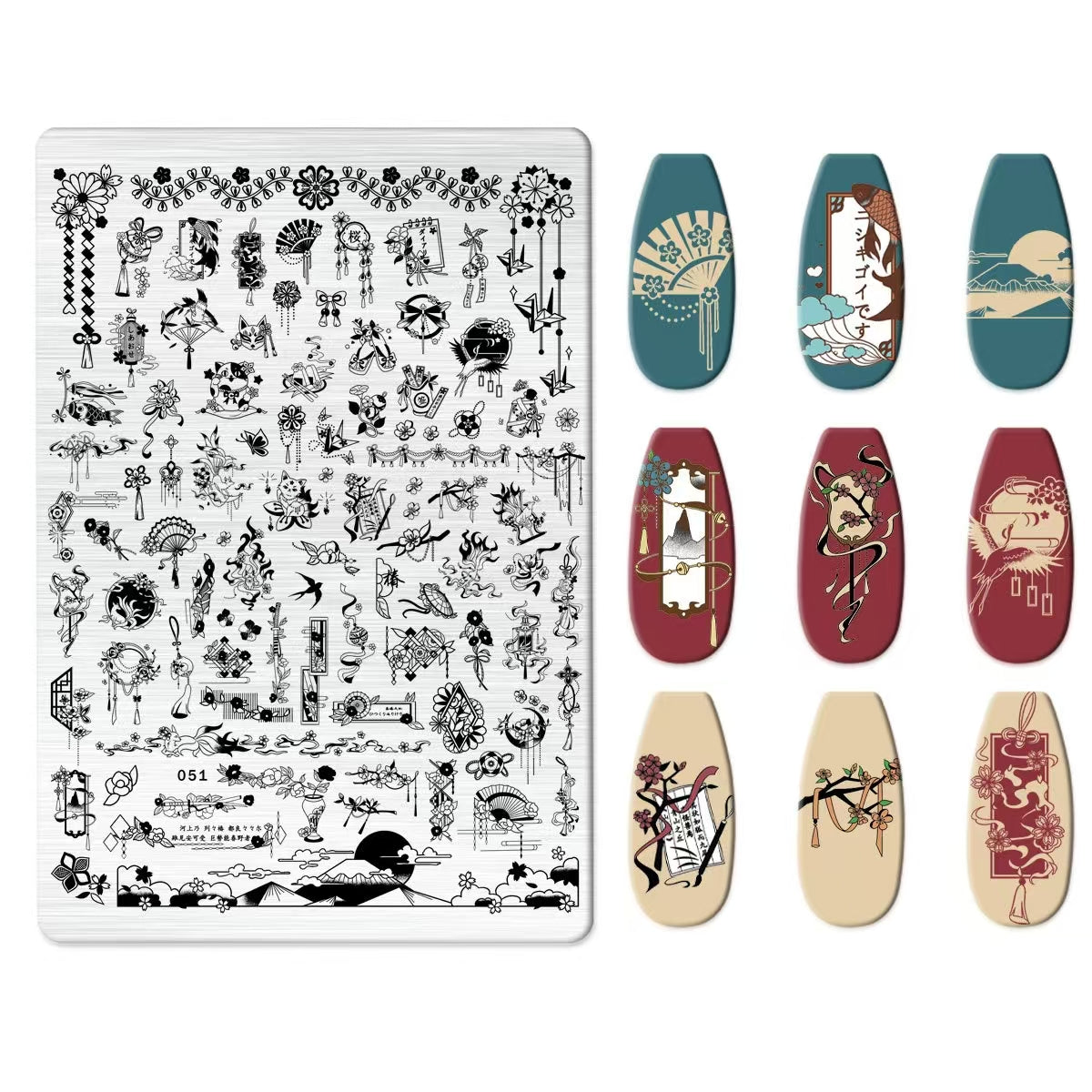 Flowers Theme Nail Art Stamping Plate for DIY Manicure Salon Design Supplies Tools