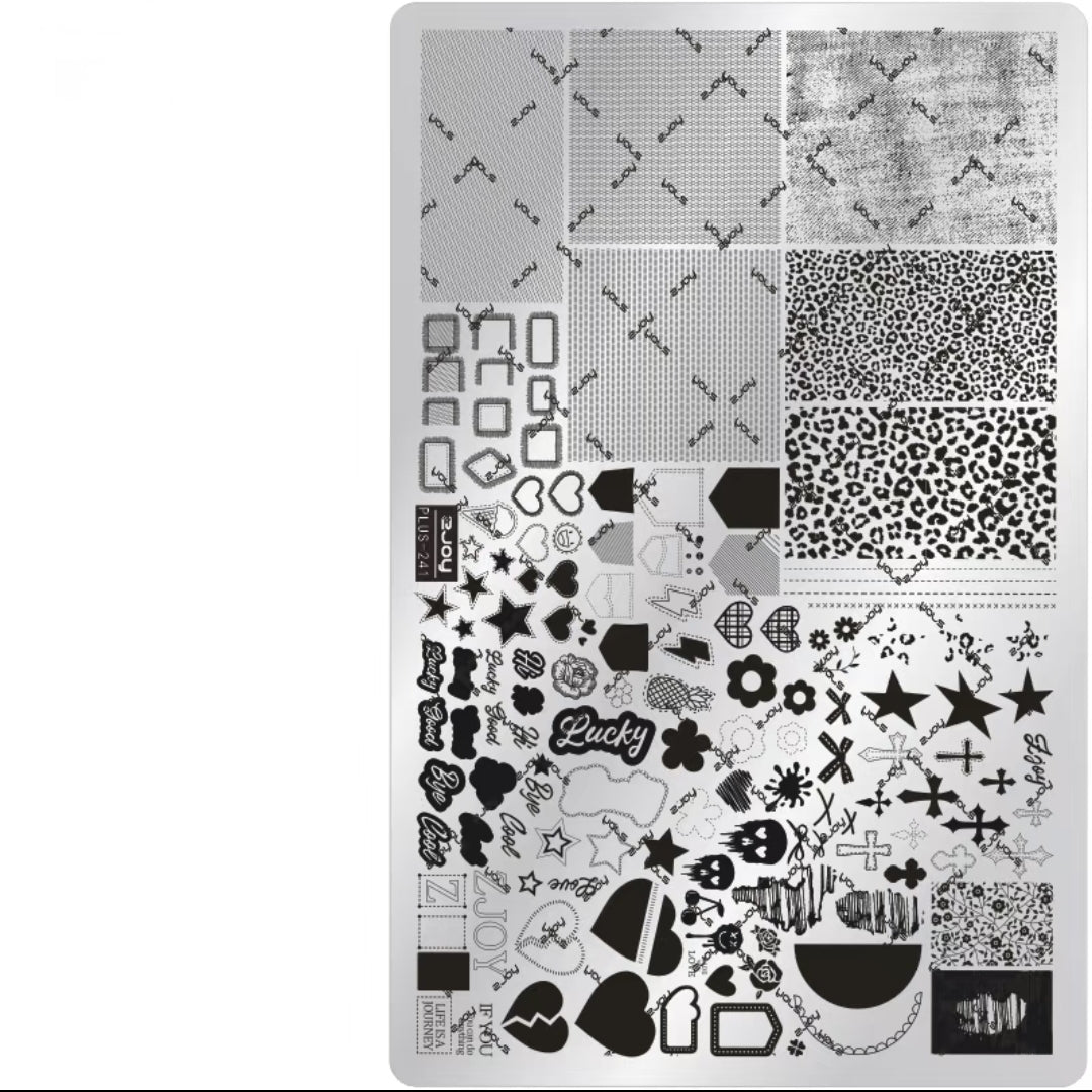 Fabric theme Nail Art Stamping Plate for DIY Manicure Salon Design Supplies Tools