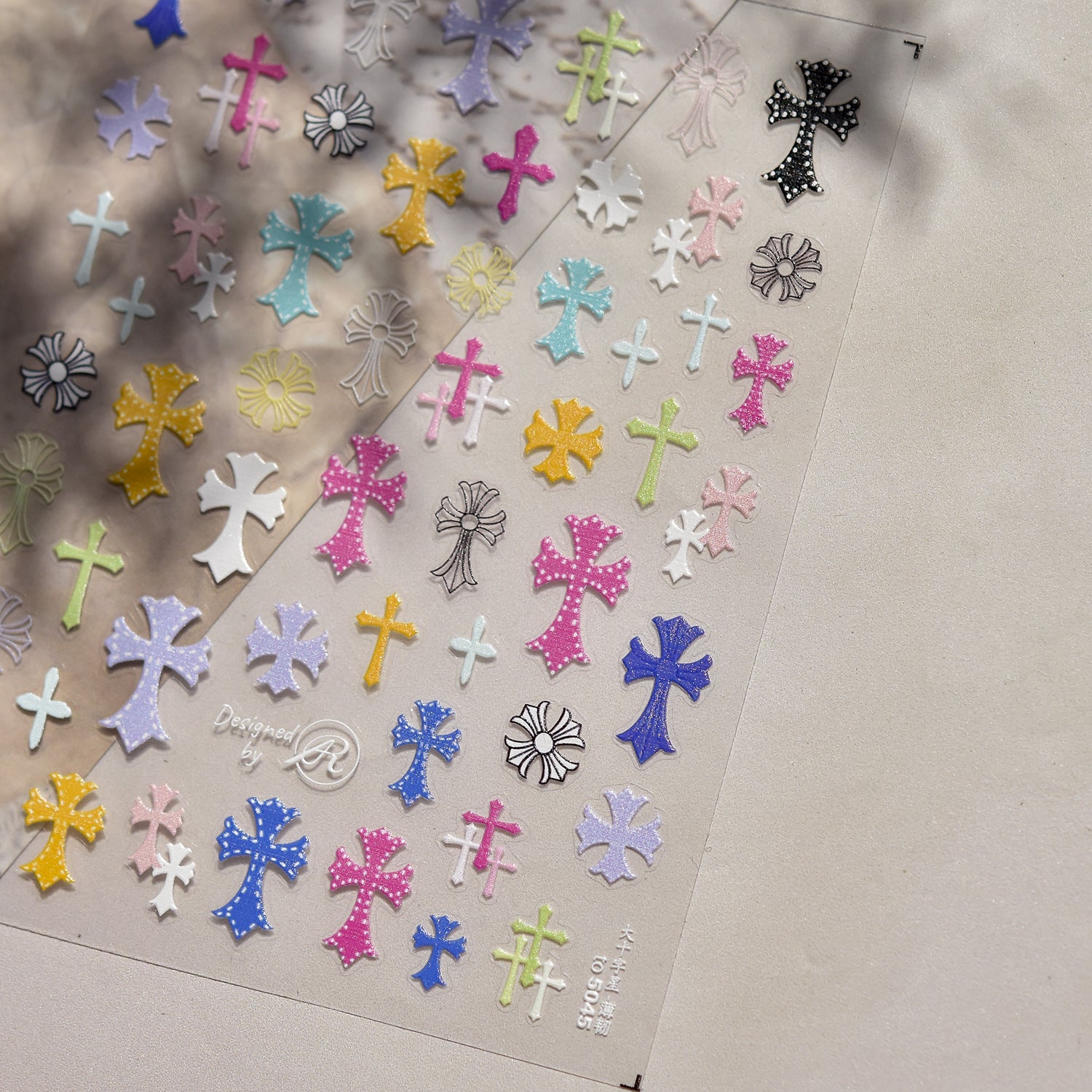 Ultra-Thin Stickers - Ultra-thin Cross Snake Skull Self-Adhesive Gothic Dark Romance Decals for Nail Art Decoration