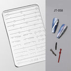 Lace Silicone Mold -Shallow Groove for 3D Effect Embossed Stickers, Nail Art Decoration Carving Templates for DIY Precise Pattern