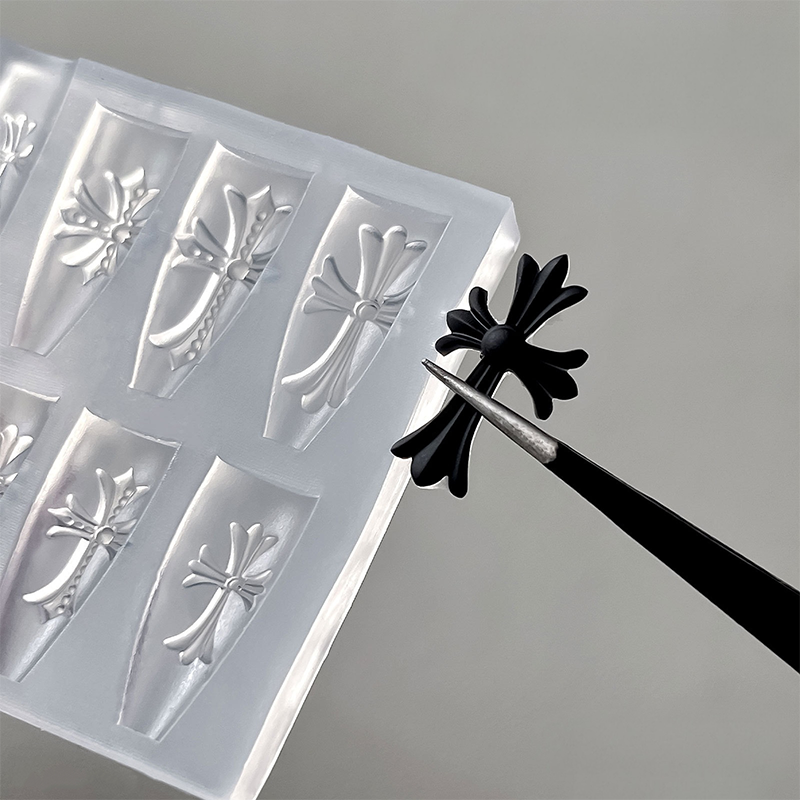 Cross Silicone Mold - 5D Nail Art Charm Sculpture Decoration Carving Templates for DIY Precise Pattern