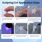 Floral Silicone Mold - 5D Nail Art Charm Sculpture Decoration Carving Templates for DIY Precise Pattern