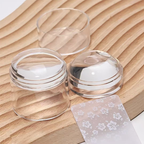 Stamper for Professional - High Tack Ultra Elastic Double-layer Detachable 40mm Wider Lager Silicone with Cap, Transparent Visible Body, No Misplacement for DIY, French Tip