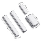 4Pcs Mini Nail Magnet Rectangle for Beginner Professional - Circles Lines Plaid Pattern Designs Cat Eye Magnet Tool for Nail Art