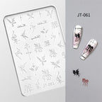 Butterfly Silicone Mold -Shallow Groove for 3D Effect Embossed Stickers, Nail Art Decoration Carving Templates for DIY Precise Pattern