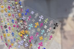 Stickers - 3D Cross Self-Adhesive Decals for Nail Art Decoration