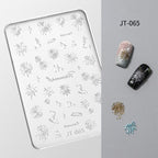 Fireworks Silicone Mold - Shallow Groove for 3D Effect Embossed Stickers, Nail Art Decoration Carving Templates for DIY Precise Pattern