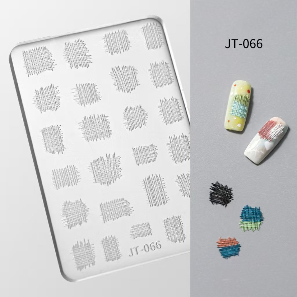 Lace Silicone Mold -Shallow Groove for 3D Effect Embossed Stickers, Nail Art Decoration Carving Templates for DIY Precise Pattern