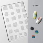 Sweater 3D Shallow Embossed Mold - Lines Hearts Hat 3D Nail Art Sticker Effect Silicone Groove Carving Templates for DIY Precise Pattern