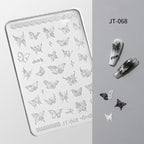 Butterfly Silicone Mold -Shallow Groove for 3D Effect Embossed Stickers, Nail Art Decoration Carving Templates for DIY Precise Pattern