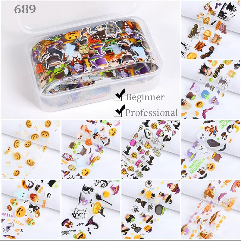 Nail Transfer Stickers for Halloween Nail Art Decoration