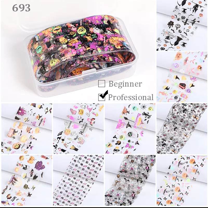 Nail Transfer Stickers for Halloween Nail Art Decoration