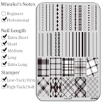 Plaid Stamping Plate - Argyle Houndstooth Nail Art for DIY Manicure Salon Design Supplies Tools