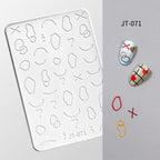 Line Silicone Mold -Shallow Groove for 3D Effect Embossed Stickers, Nail Art Decoration Carving Templates for DIY Precise Pattern