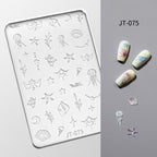 Ocean Silicone Mold - Shallow Groove for 3D Effect Embossed Stickers, Nail Art Decoration Carving Templates for DIY Precise Pattern