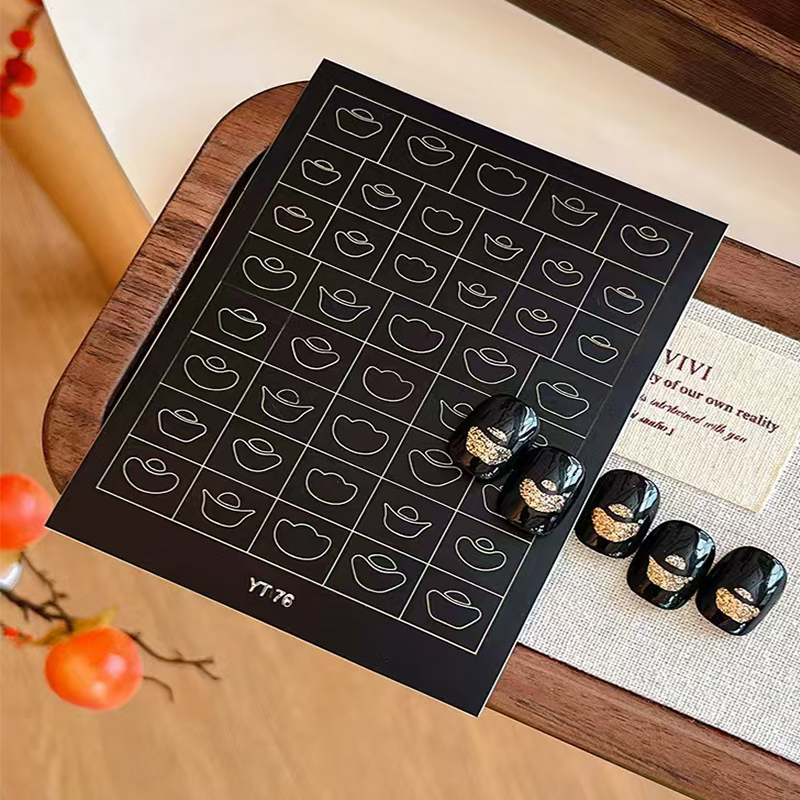 Nail Stencils Stickers for Nail Art Chinese Elements Hollow Nail Guides Decals Templates Supplies