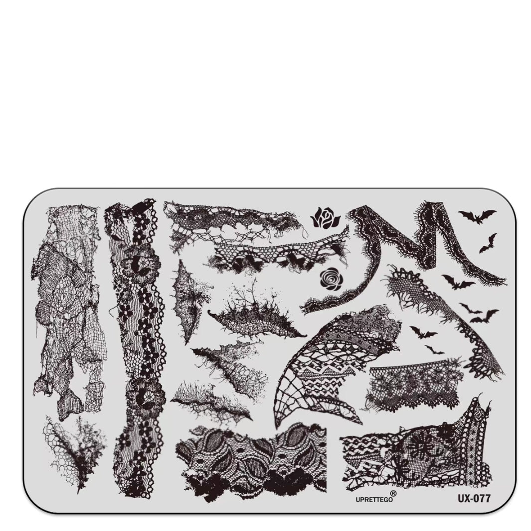 Fabric theme Nail Art Stamping Plate for DIY Manicure Salon Design Supplies Tools