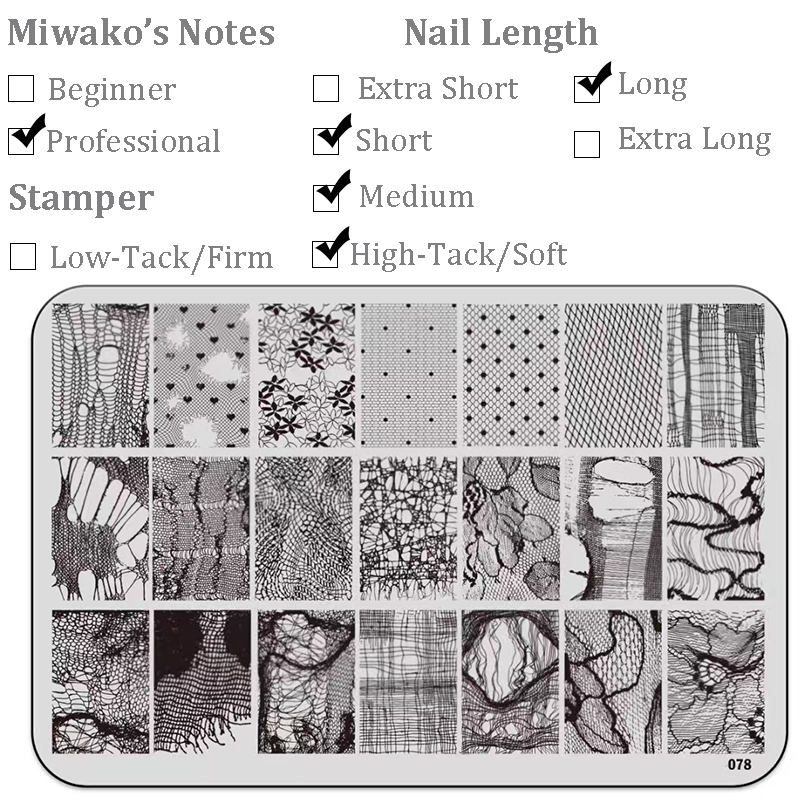 Fabric Stamping Plate - Lace Woolen Nail Art for DIY Manicure Salon Design Supplies Tools