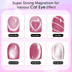 Nail Magnet for Beginner Professional - 3 in 1 Heart Multifunctional Cat Eye Magnet Tool for Nail Art