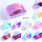 Stellar Foil Transfer - 10 Rolls/1 Box Star Zodiacal Starlit Nail Art Decals for DIY Decorations Supplies Design
