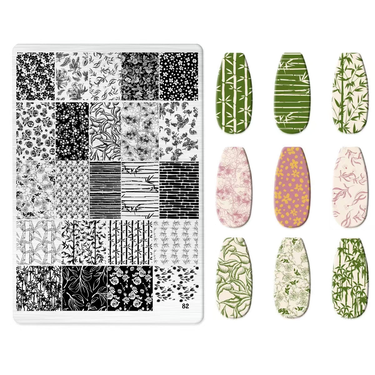 Flowers Theme Nail Art Stamping Plate for DIY Manicure Salon Design Supplies Tools