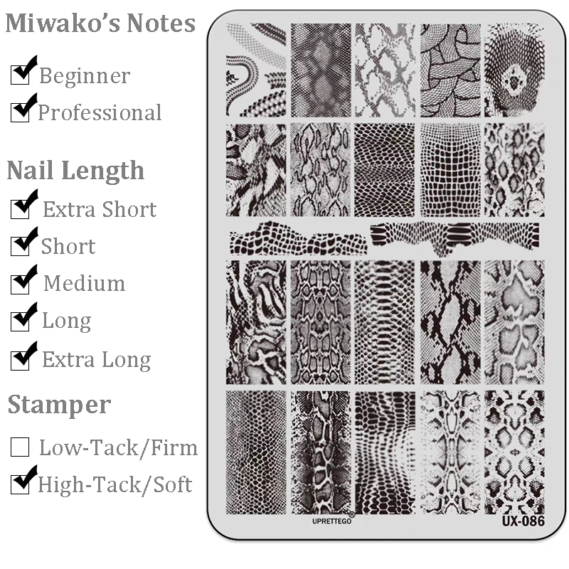 Animal Prints Stamping Plate - Leopard Zebra Cow  Nail Art for DIY Manicure Salon Design Supplies Tools