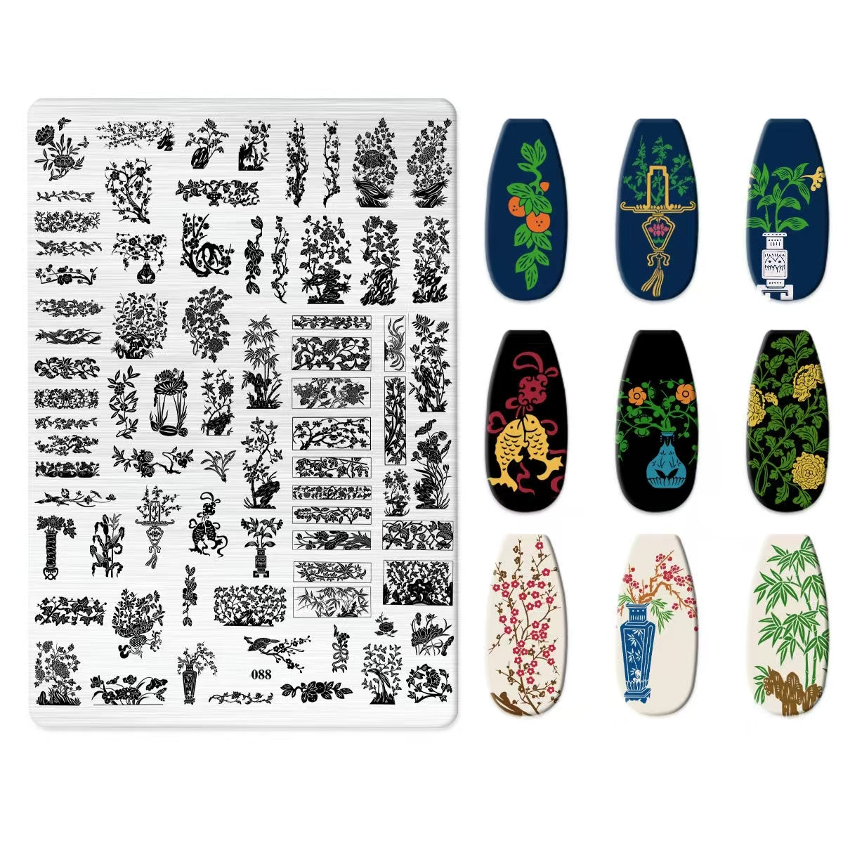 Flowers Theme Nail Art Stamping Plate for DIY Manicure Salon Design Supplies Tools