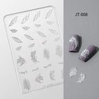Butterfly Silicone Mold -Shallow Groove for 3D Effect Embossed Stickers, Nail Art Decoration Carving Templates for DIY Precise Pattern