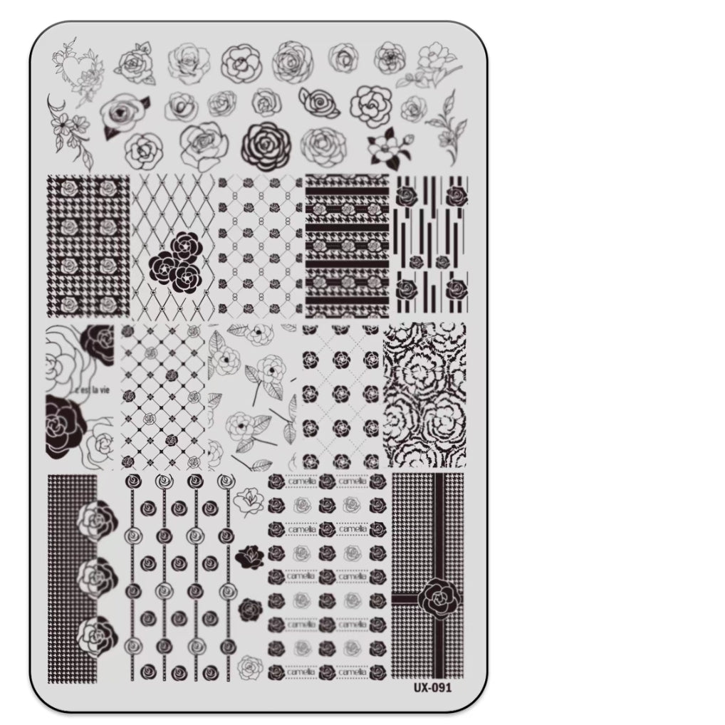 Flowers Theme Nail Art Stamping Plate for DIY Manicure Salon Design Supplies Tools