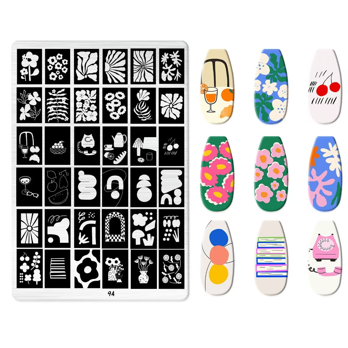 Flowers Theme Nail Art Stamping Plate for DIY Manicure Salon Design Supplies Tools
