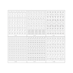 Floral Guide Stickers - Tulip Four Leaf Clover Five Petal Flower Daisy Rose Cute Classic Style Patterns Self-adhesive Reusable Gel Airbrush Nail Stencils Decals Templates Supplies Vinyl for beginners easy DIY Manicure