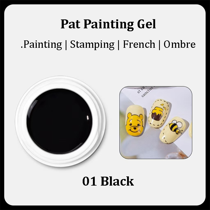 5g Stamping gel Pigmented Colors Ombre Pat Painting Gel for Gradient Effect with Sponge Stamping Nails Art