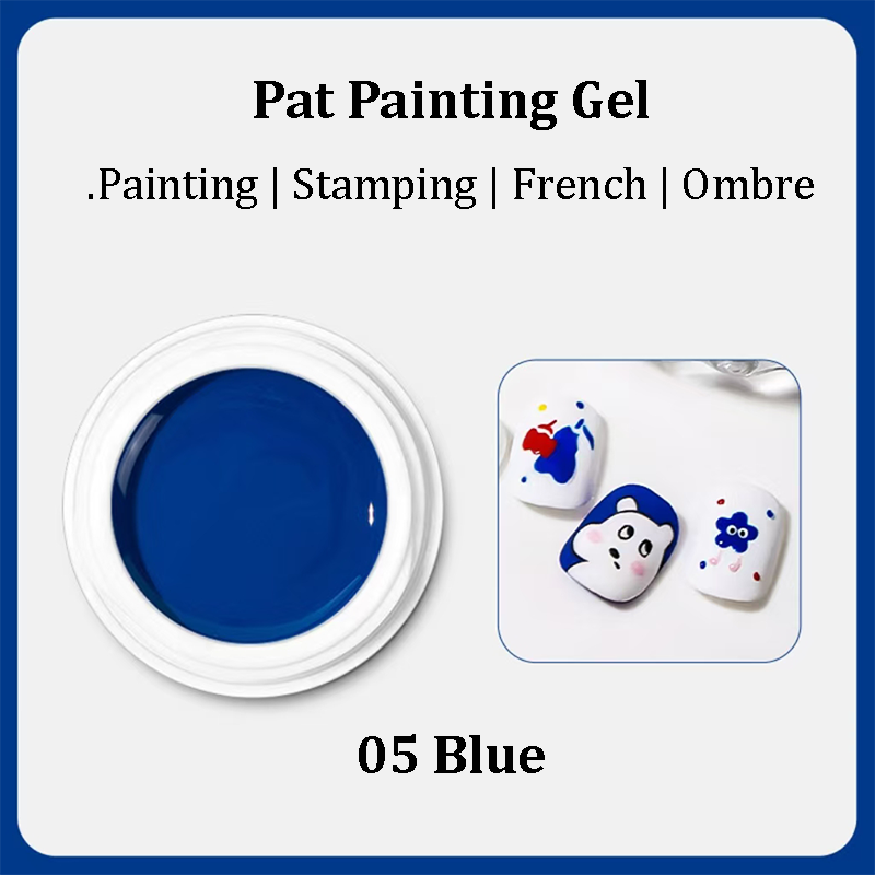 5g Stamping gel Pigmented Colors Ombre Pat Painting Gel for Gradient Effect with Sponge Stamping Nails Art