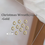 Christmas Charm - 10pcs Metallic Alloy Tree Box Mittens Nail 3D Art Accessories Easy-to-Apply for Beginner Professional Creative Eye-Catching Manicures