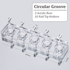 2pcs Acrylic Nail Stands -  False Nails Holder for Beginner Professional Painting Nails Practices Nail Art Kit Accessories, Clear