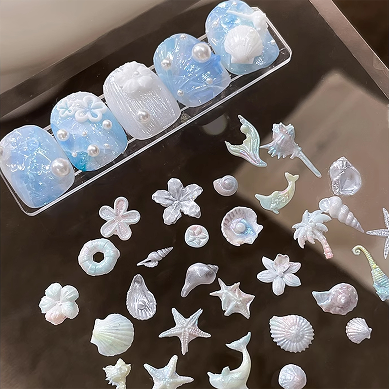 Ocean Silicone Mold - 5D Nail Art Charm Sculpture Decoration Carving Templates for DIY Precise Pattern