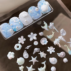 Ocean Silicone Mold - 5D Nail Art Charm Sculpture Decoration Carving Templates for DIY Precise Pattern