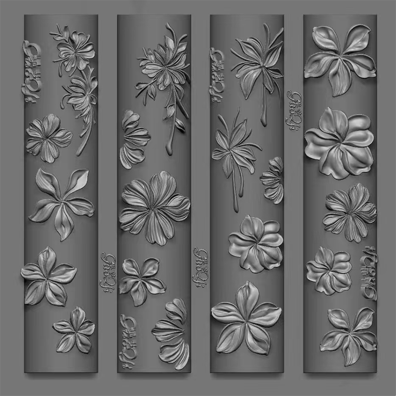Flower Silicone Mold - Deep Groove for 3D Effect Charms, Nail Art Decoration Carving Templates for DIY Precise Pattern