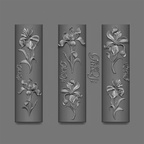Flower Silicone Mold - Deep Groove for 3D Effect Charms, Nail Art Decoration Carving Templates for DIY Precise Pattern