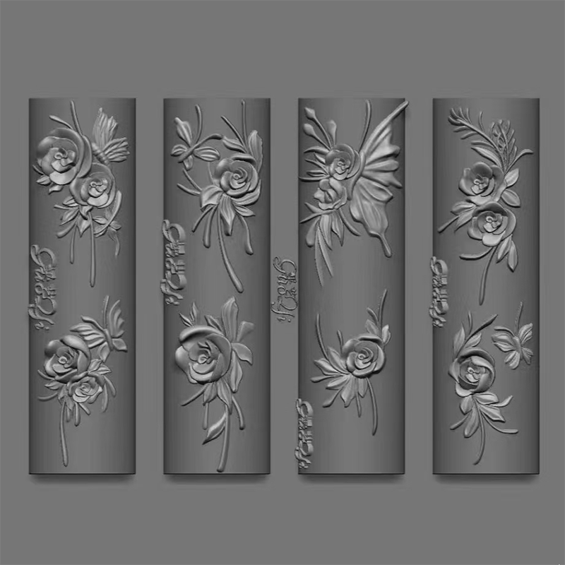 Flower Silicone Mold - Deep Groove for 3D Effect Charms, Nail Art Decoration Carving Templates for DIY Precise Pattern