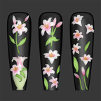 Flower Silicone Mold - Deep Groove for 3D Effect Charms, Nail Art Decoration Carving Templates for DIY Precise Pattern
